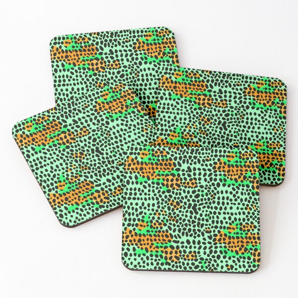 Item preview, Green and Orange Leopard Print 04 designed and sold by Artekinium.