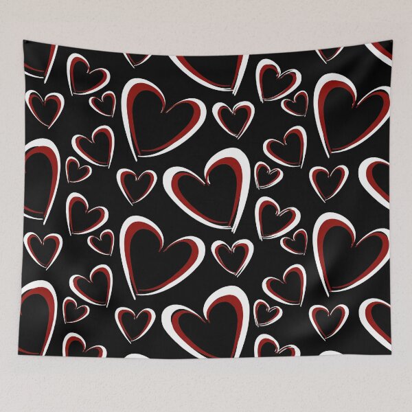 Item preview, Red & White Hearts Galore designed and sold by urbanmidnight.