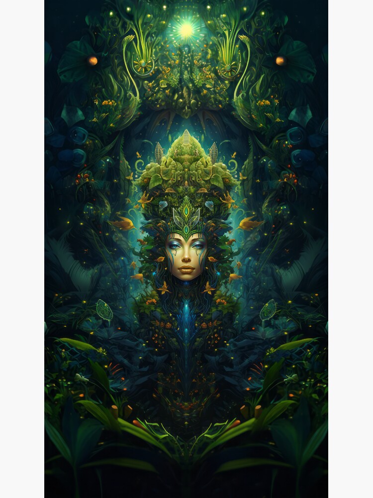 Greek Goddess Gaia Hippie Mother Nature Sticker - Psychonautica