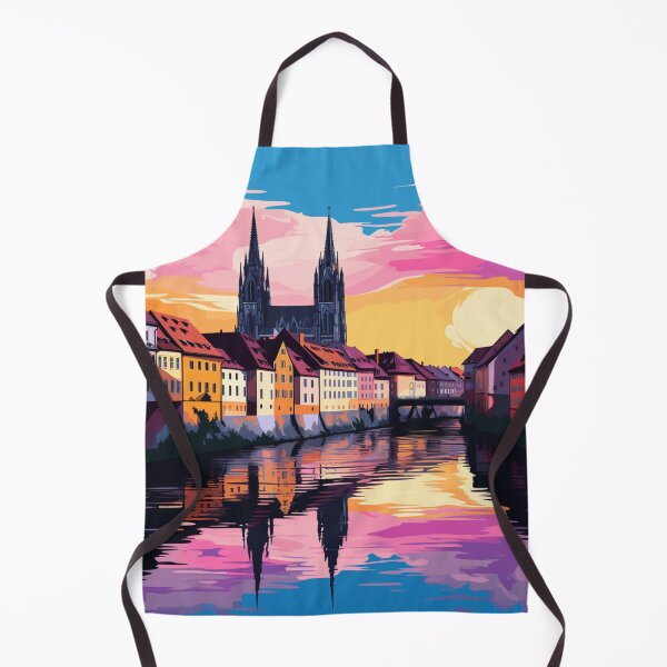Item preview, A Pop Art Travel Print of Regensburg - Germany designed and sold by StudioRedKoala.