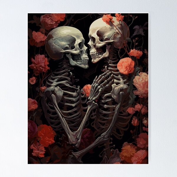 Item preview, Together Skeleton Lover Art designed and sold by meggydesigns.
