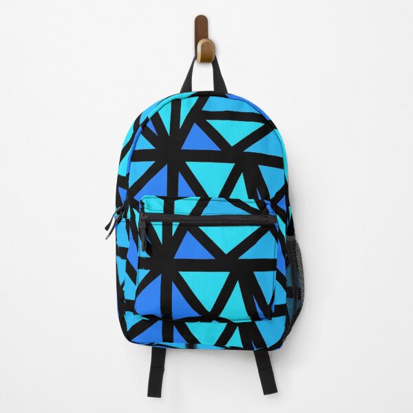 Item preview, Blue Teal Rectangle Triangle Pattern  designed and sold by awsomepatterns.