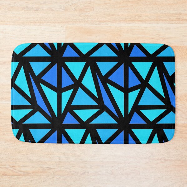 Item preview, Blue Teal Rectangle Triangle Pattern  designed and sold by awsomepatterns.