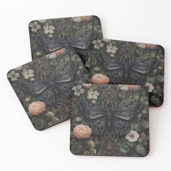 Item preview, black moth dark academia gothic cottagecore decor designed and sold by Mehak  Khan.