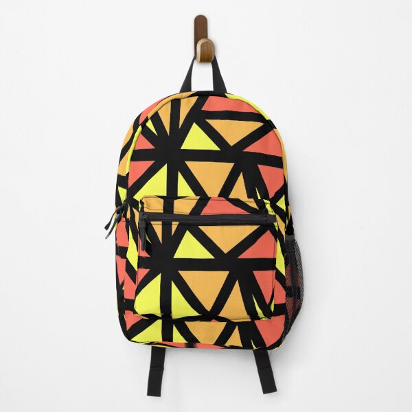 Item preview, Red Orange Yellow Rectangle Triangle Pattern  designed and sold by awsomepatterns.