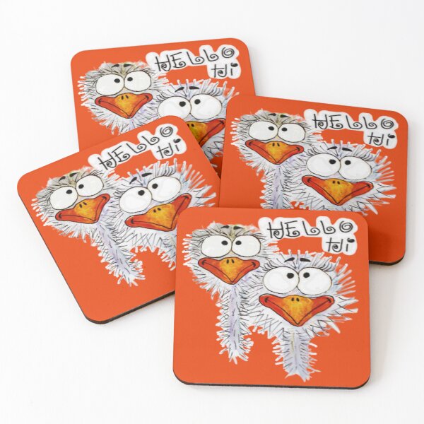 Item preview, Goofy birds saying Hello! designed and sold by RockPaperArt.