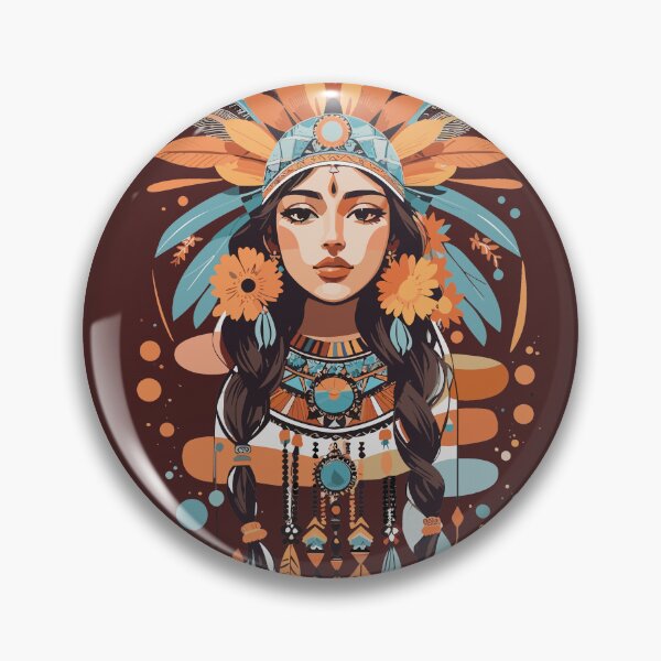 Item preview, Aztec Woman Warrior Boho Style designed and sold by Ketique.
