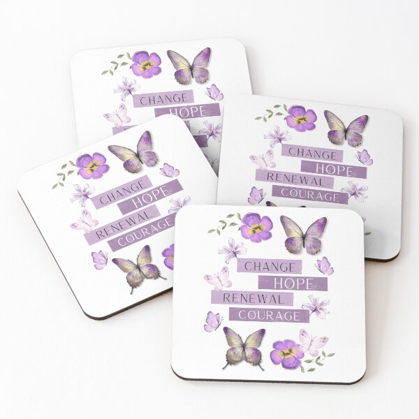 Item preview, Retro Purple Butterfly Floral Watercolor designed and sold by Got2BSnazzy.