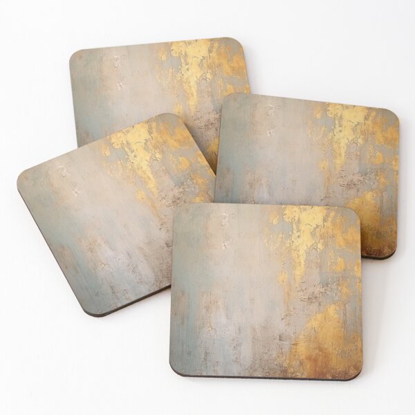 Item preview, Blue white gold textured art designed and sold by BilgePaksoylu.