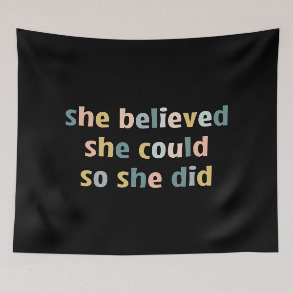 Item preview, She Believed She Could So She Did designed and sold by MOONINSPIRATION.
