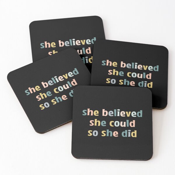 Item preview, She Believed She Could So She Did designed and sold by MOONINSPIRATION.