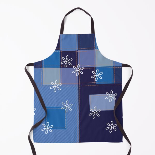 Item preview, Faux Denim Blue Jeans Patchwork Pattern in various shades of Blue designed and sold by Aureusglow.