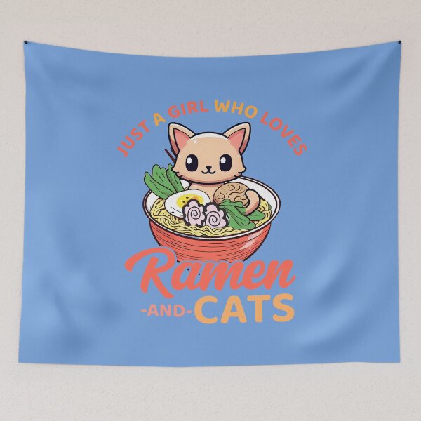 Item preview, Ramen & Cat Whisker Love: A Girl's Delight designed and sold by QuadMacDesigns.
