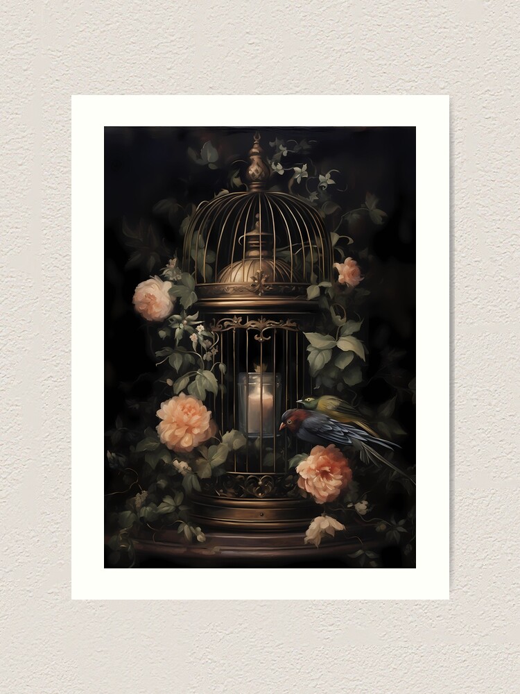 The forbidden cage dark academia gothic cottagecore decor | Art Print