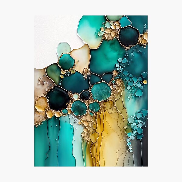 Item preview, Alcohol ink geometric art designed and sold by BilgePaksoylu.