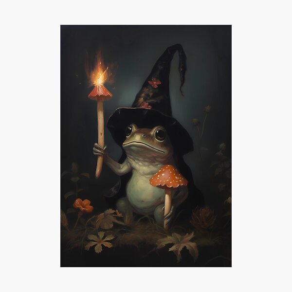 Artikel-Vorschau von Der Pilzfrosch Dark Academia Gothic Cottagecore Dekor, designt und verkauft von Mehak  Khan.