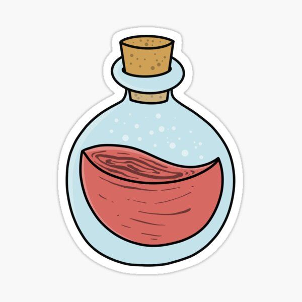 Health potion Sticker for Sale by ChokingGames