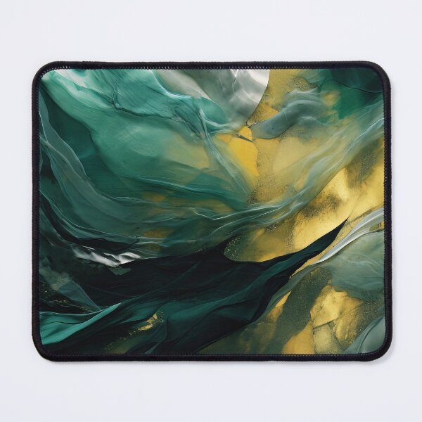 Item preview, Green and Gold Abstract designed and sold by BilgePaksoylu.