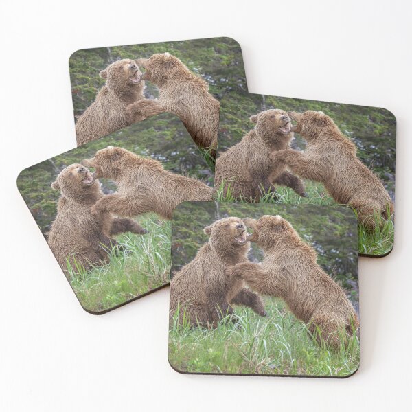 Item preview, Two Brown Bears Fighting Alaska designed and sold by PhotoArt by Joan Carroll.