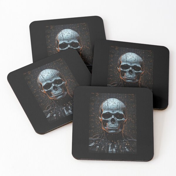 Item preview, Halloween design - skull with binary codes designed and sold by pixdesigns.