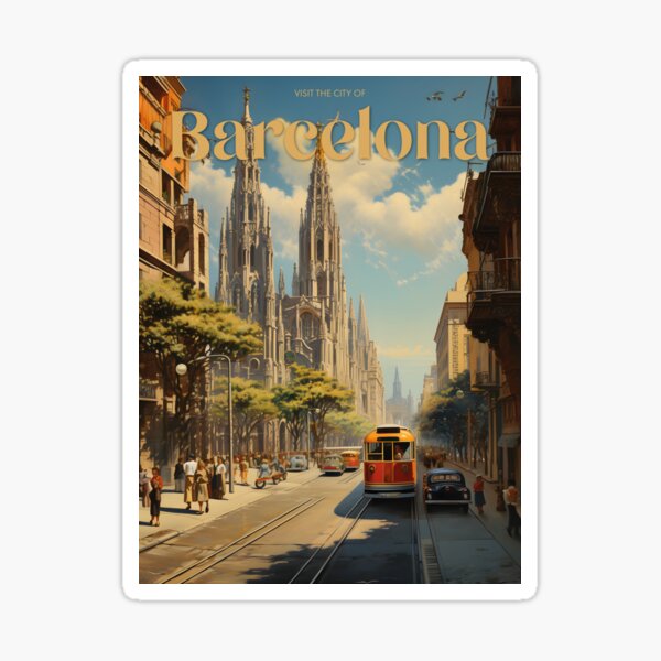 Item preview, Visit the City of Barcelona #3 designed and sold by ArtFusion-Shop.