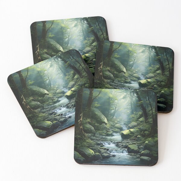 Item preview, Enchanted Forest Stream | Watercolor Forest Art designed and sold by Shirtastically.