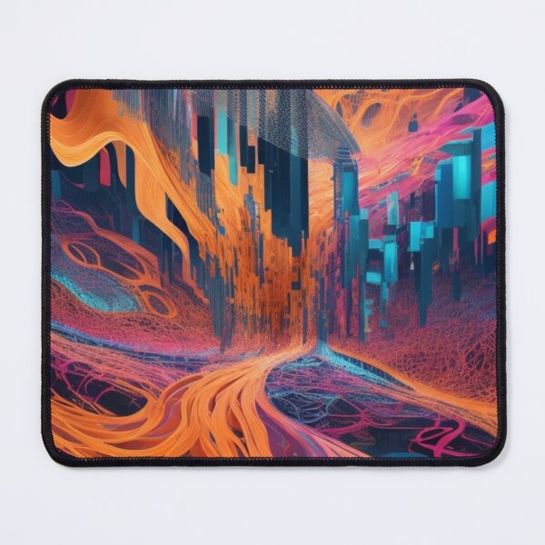 Item preview, Vibrant Abstract Landscape: Exploring the Harmonious Interplay of Data designed and sold by FemmeFlair.