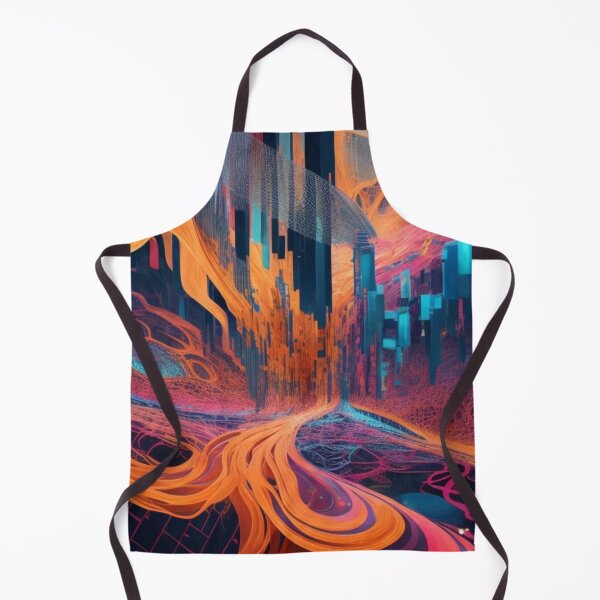 Item preview, Vibrant Abstract Landscape: Exploring the Harmonious Interplay of Data designed and sold by FemmeFlair.