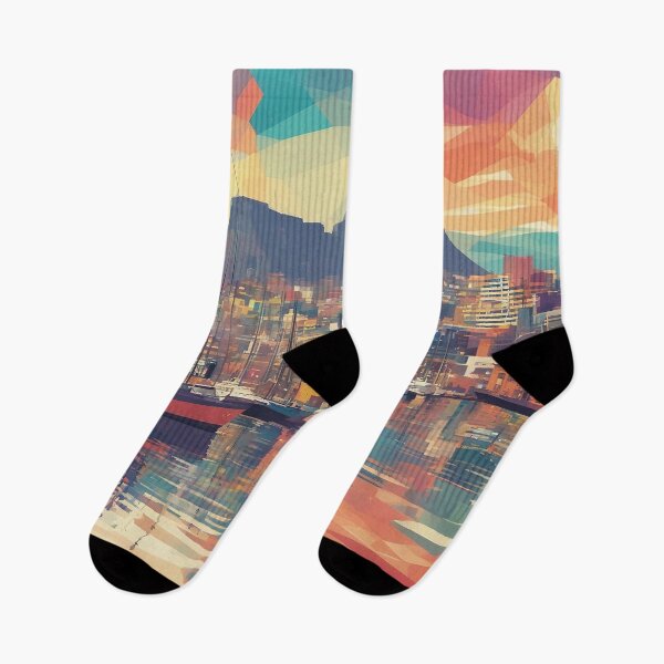 Item preview, Cape Town Harbour Abstract 1 designed and sold by AIArtImpact.