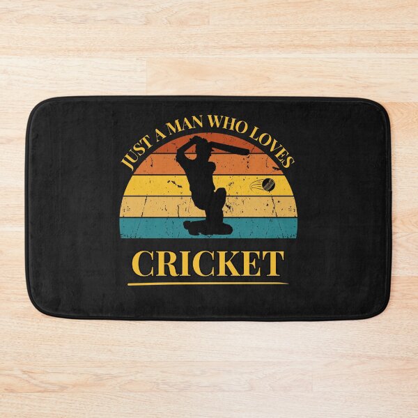 Item preview, Cricket Just a Man Who Loves Cricket Retro Sunset designed and sold by FreeMind-Design.