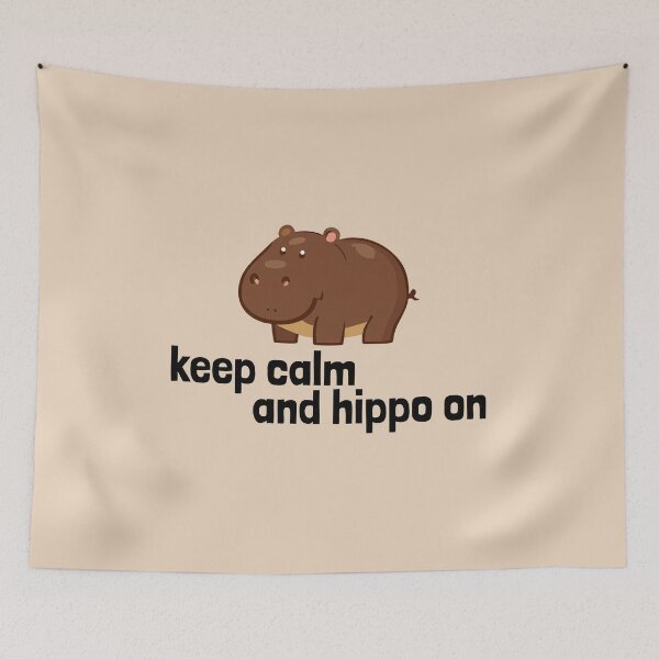 Item preview, Keep calm and hippo on designed and sold by Vladan Seva.