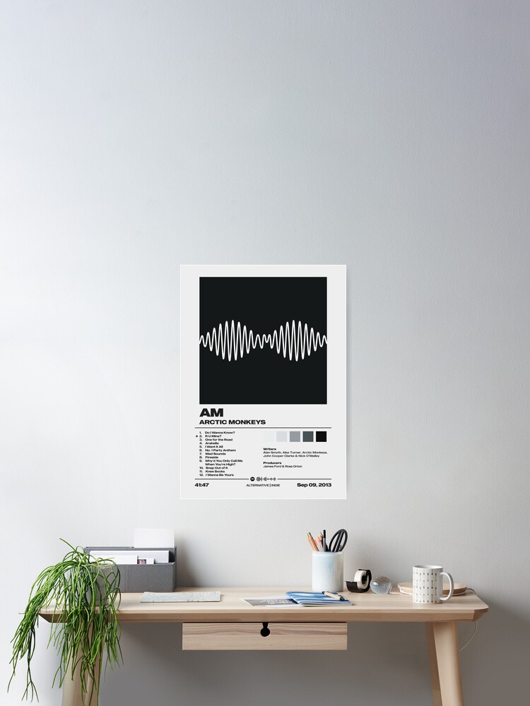 Thumbnail 2 of 3, Poster, AM by Arctic Monkeys Album Poster designed and sold by FourthWallPrint.
