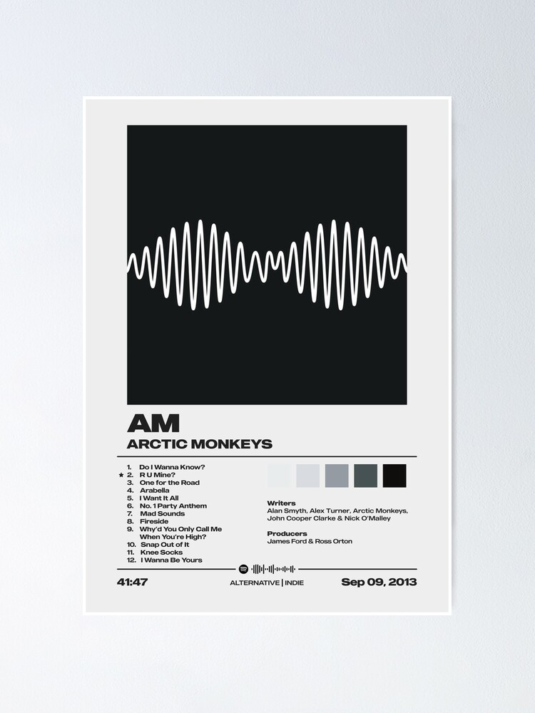 Thumbnail 1 of 3, Poster, AM by Arctic Monkeys Album Poster designed and sold by FourthWallPrint.