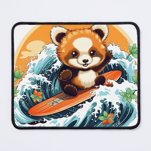 Item preview, Red Panda Surfs designed and sold by Kona Cat Creationz.