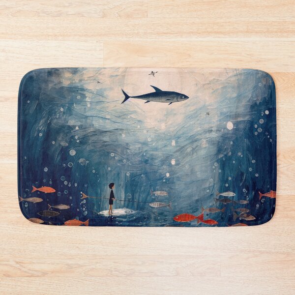 Item preview, Young Boy w Fish in the Sea designed and sold by YoPedro.