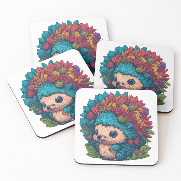 Item preview, Cute Hedgehog with Flowers designed and sold by FocusChillax.
