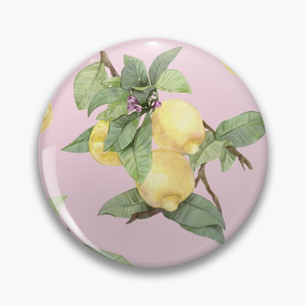 Item preview, Watercolor lemon drawing on pink designed and sold by orsinha.