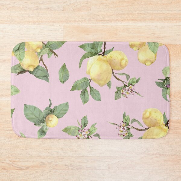 Item preview, Watercolor lemon drawing on pink designed and sold by orsinha.