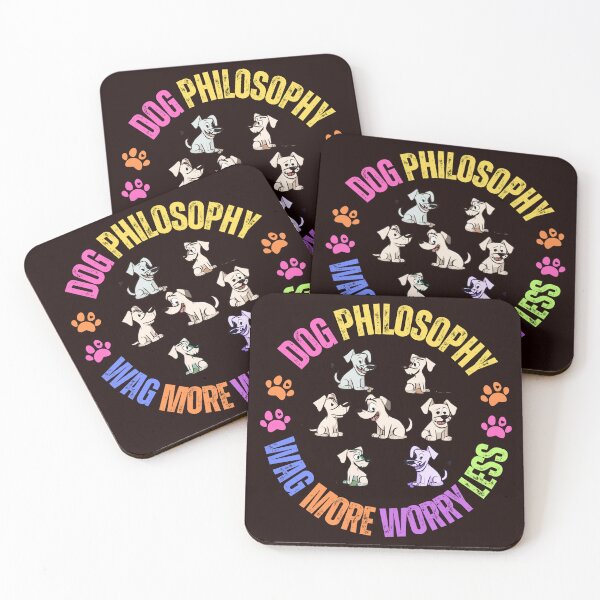 Item preview, Dog Philosophy: Wag More Worry Less - Dog Slogan designed and sold by Wolfheartart.