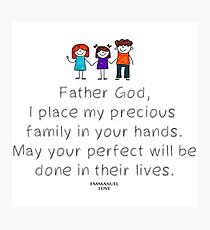 prayer for family Photographic Print