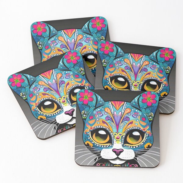 Item preview, Highly patterned cat designed and sold by Awesome Things.