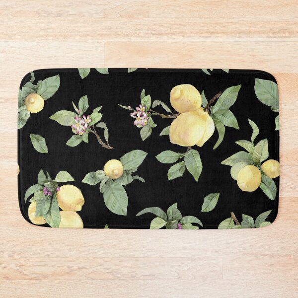 Item preview, Watercolor lemon drawing on black designed and sold by orsinha.