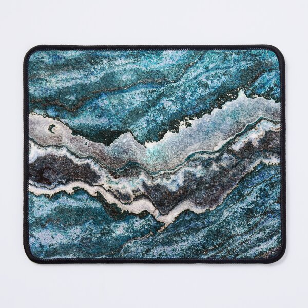Item preview, Layers of Stone 1 (Blue)  - Abstract Wall Art  designed and sold by ArtRamenUSA.