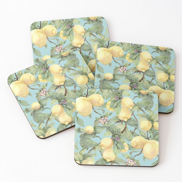 Item preview, Watercolor big lemon on blue designed and sold by orsinha.