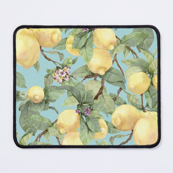 Item preview, Watercolor big lemon on blue designed and sold by orsinha.