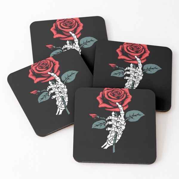 Item preview, Rose Skeleton Skull Hand Red Flower Rose Men Women Kids designed and sold by ZANNIX.