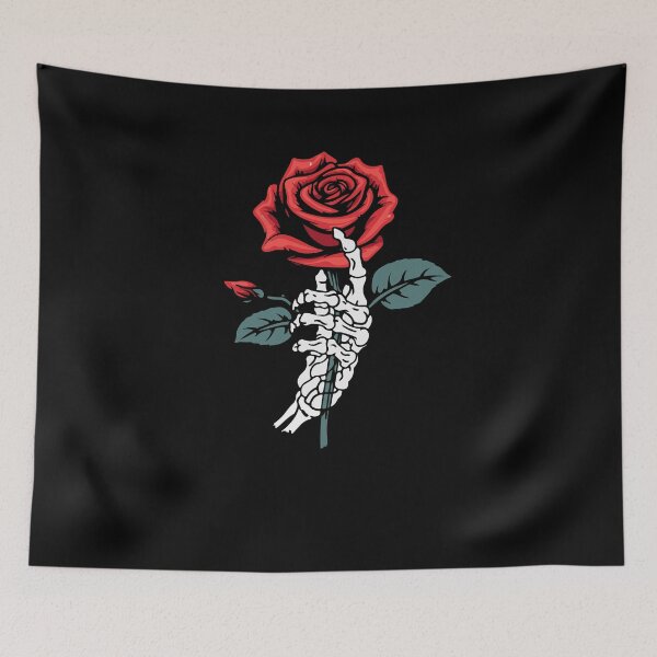 Item preview, Rose Skeleton Skull Hand Red Flower Rose Men Women Kids designed and sold by ZANNIX.