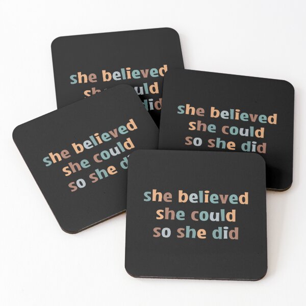 Item preview, She Believed She Could So She Did designed and sold by MOONINSPIRATION.