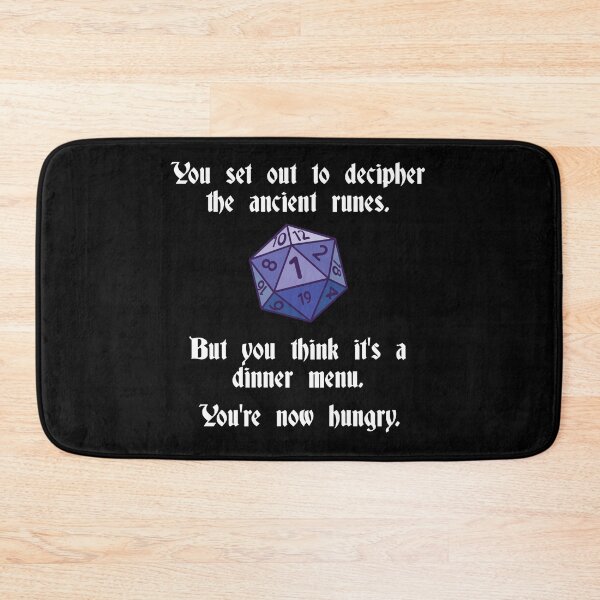 Item preview, I’m deciphering ancient runes… and I’m now hungry. RPG Natural 1, the critical miss strikes back designed and sold by Zanda-Nerd-Shop.
