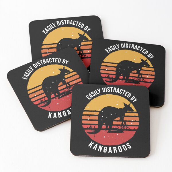 Item preview, easily distracted by kangaroos designed and sold by StylishhCat.